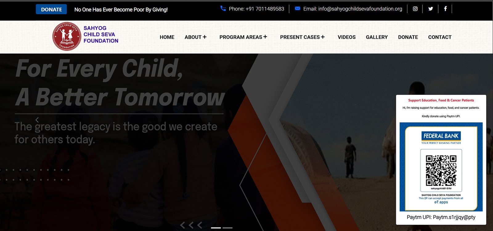 Sahyog child seva Foundation